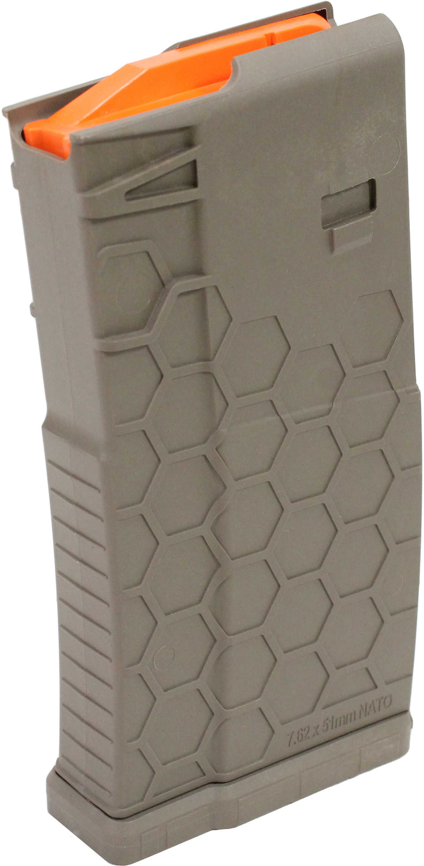 HEXMAG Magazine 308 Win/7.62NATO 10Rd Fits DPMS/SR25/LaRue OBR Flat Dark Earth Finish HX1020-SR25S1-FDE