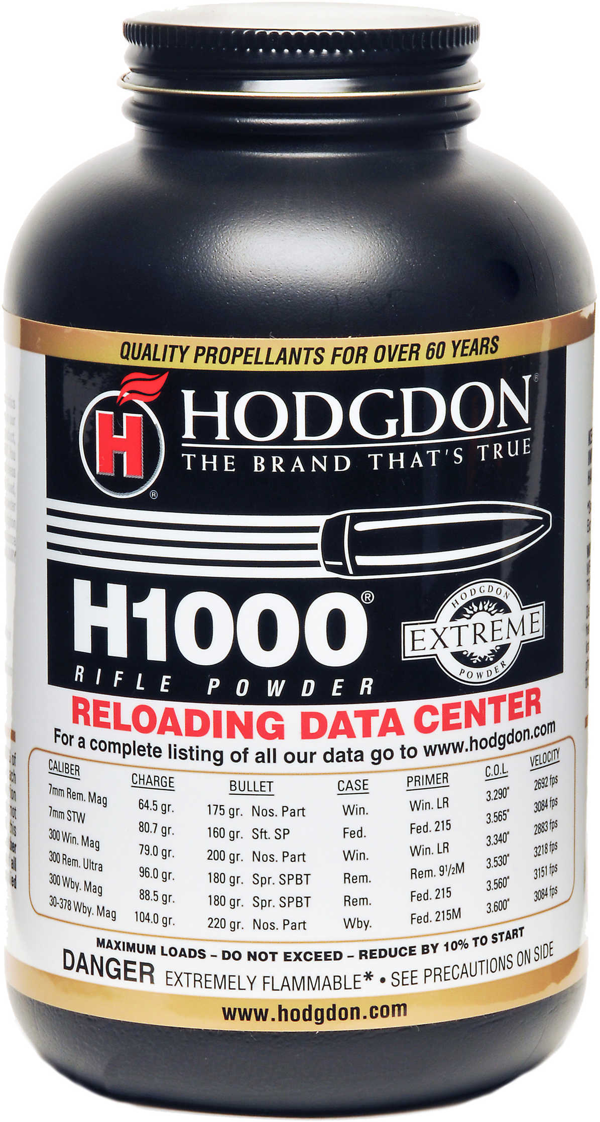 Hodgdon H1000 Smokeless Powder 1 Lb