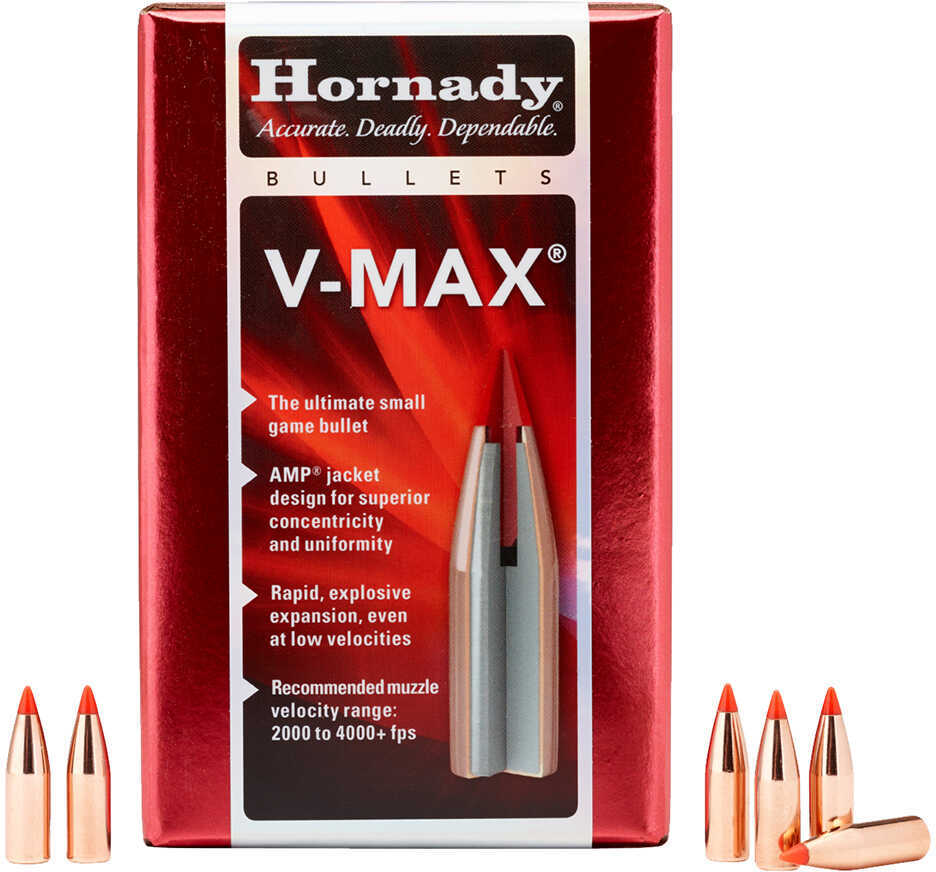 Hornady 22 Caliber .224 Diameter  60 Grain V-Max 100 Count