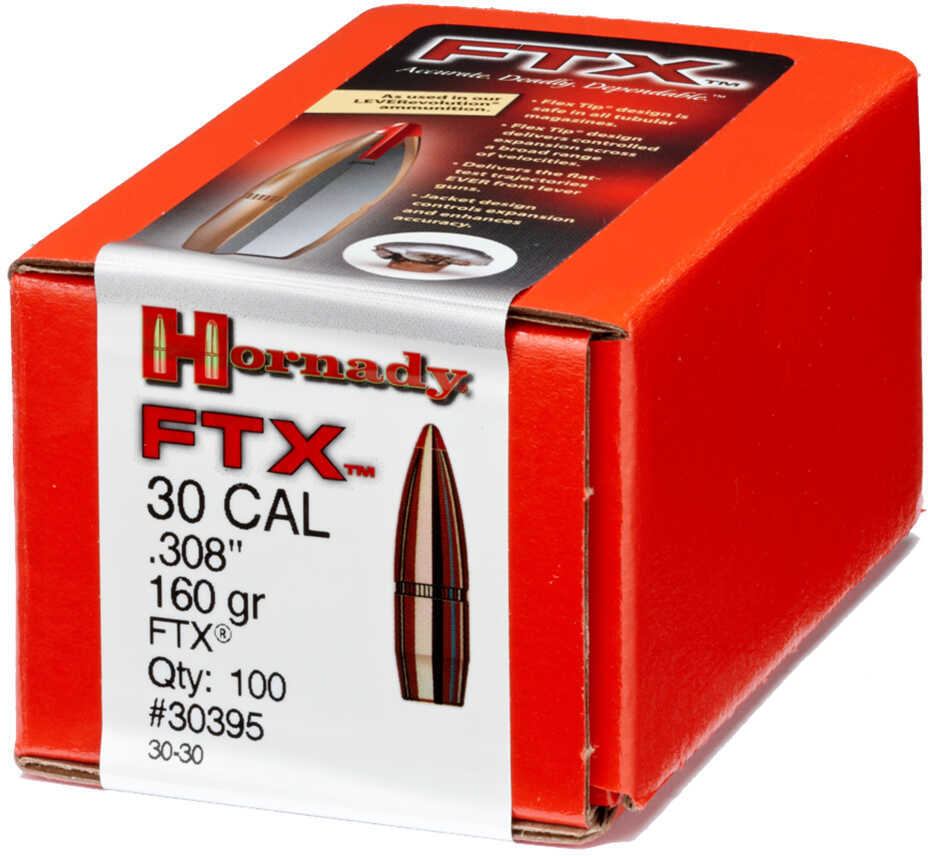 Hornady FTX Rifle Bullets(30-30) .30 Cal .308" 160 Gr FTX 100/ct