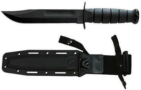 KA-BAR Fighting/Utility Knife 7" W/Plastic Sheath Black