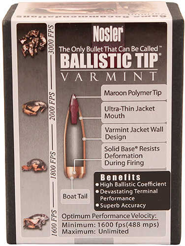 Nosler Ballistic Tip Varmint Bullets .204 Cal. 32 gr. Spitzer Point 100 pk. Model: 35216