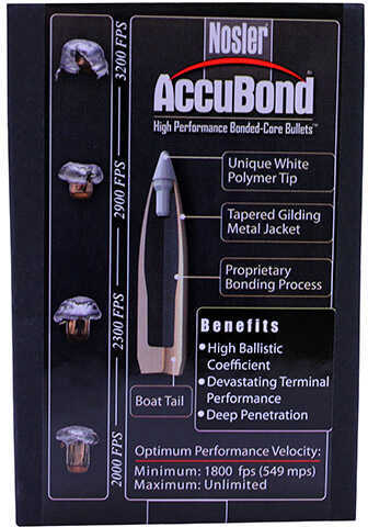 Nosler AccuBond Bullets 6.5mm 140 gr. Spitzer Point 50 pk. Model: 57873