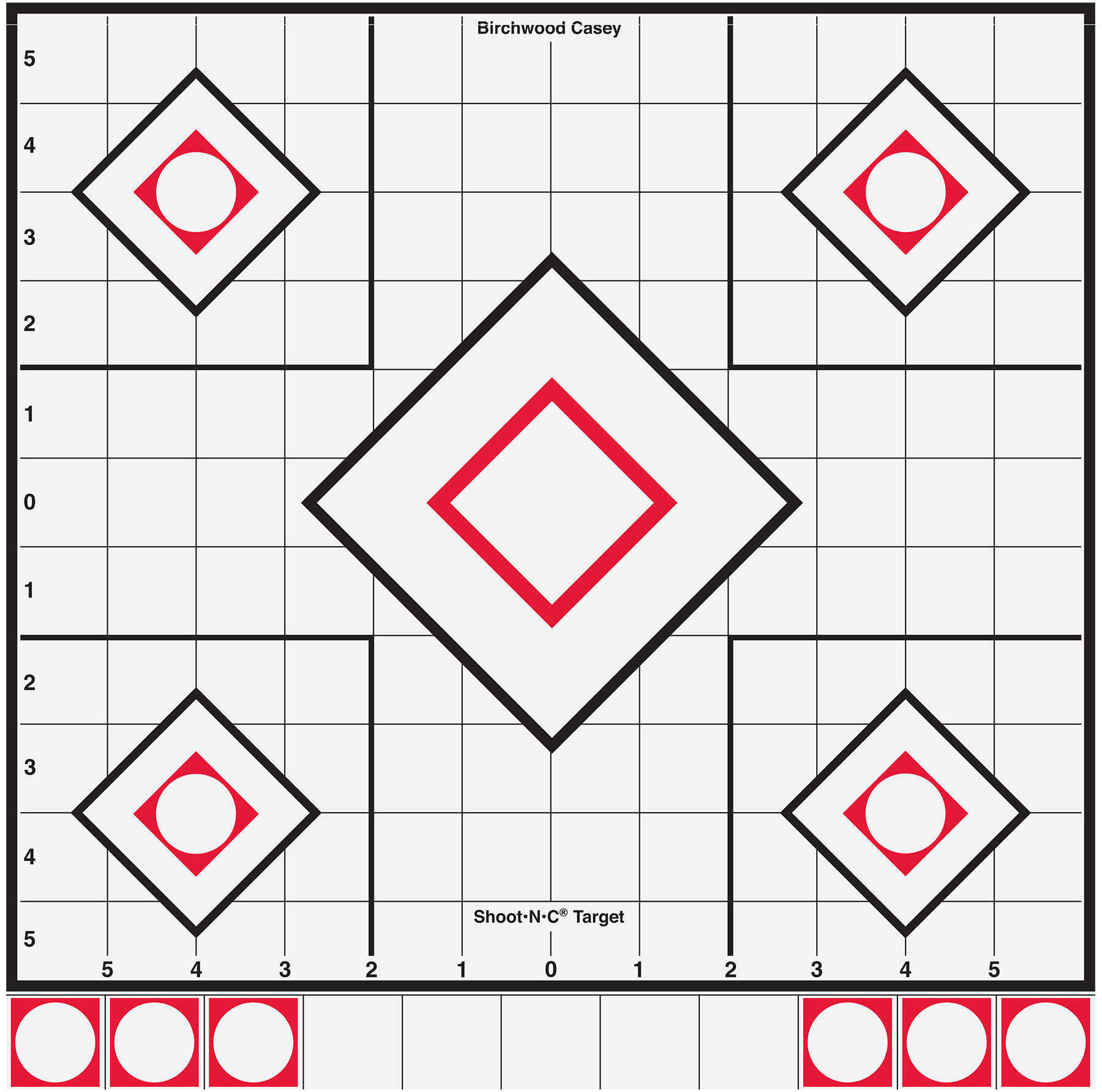 Birchwood Casey Shoot-N-C White/Blk 12in Sight-In Trgts 5pk