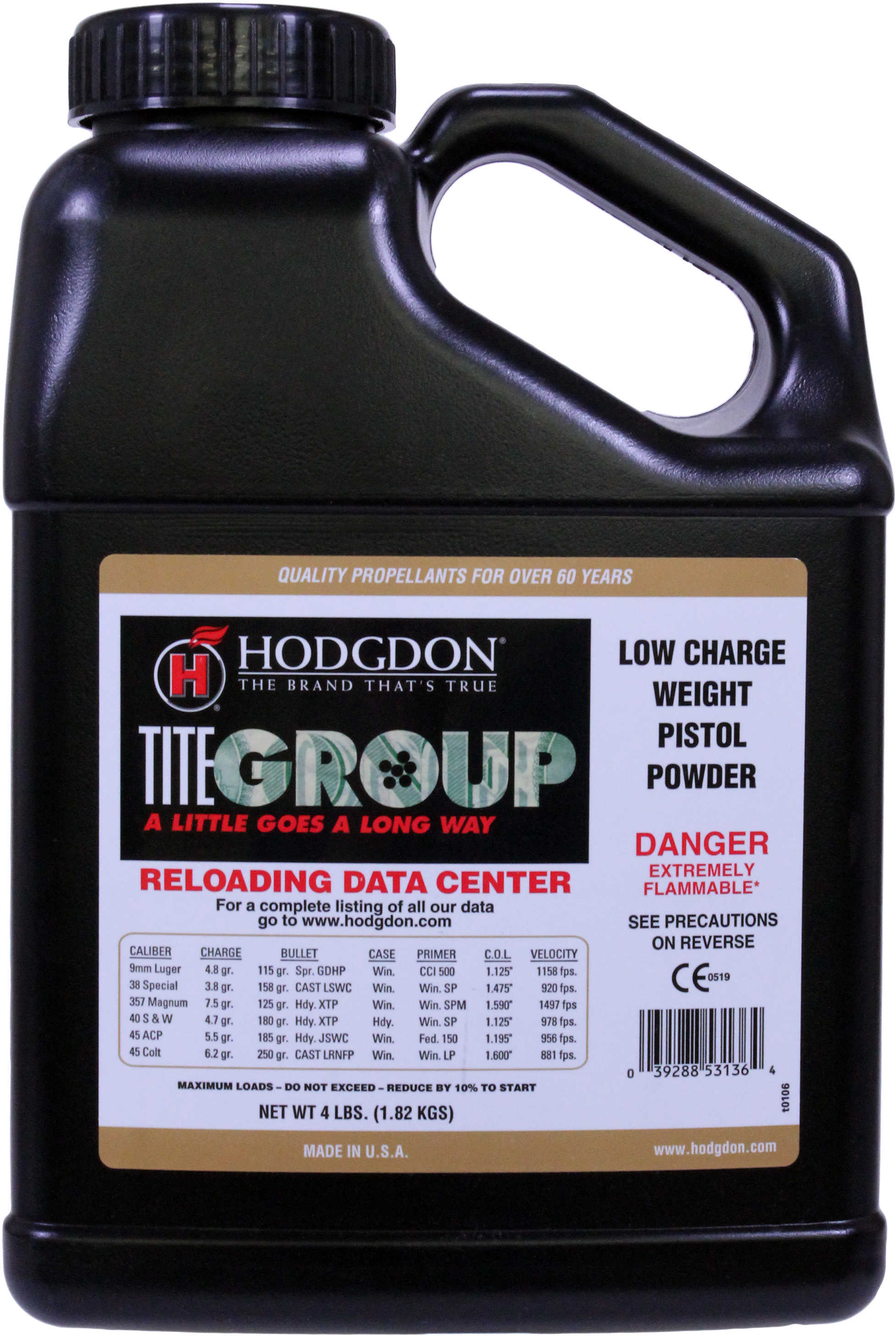 Hodgdon Titegroup Smokeless Powder 4 Lb