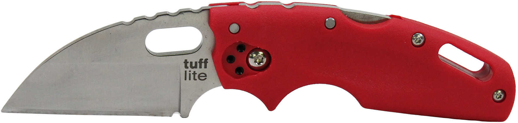 Cold Steel Cs-20LTR Mini Tuff Lite 2" Folding Plain 4034 Stainless Blade Griv-Ex Red Handle