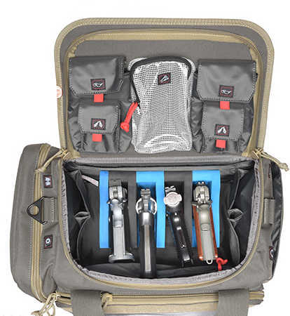 GPS Bags GPS1512MLBR M/L With Foam Cradle Holds 5 Medium Handguns, Lift Ports, Visual Id Storage System, Mag Storage Poc