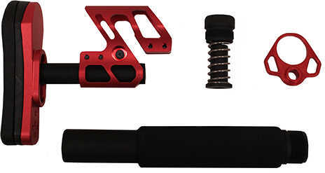 Odin Works Zulu 2.0 Adjustable Stock Kit Red Fits AR15 OS-ZULU-KIT-RED