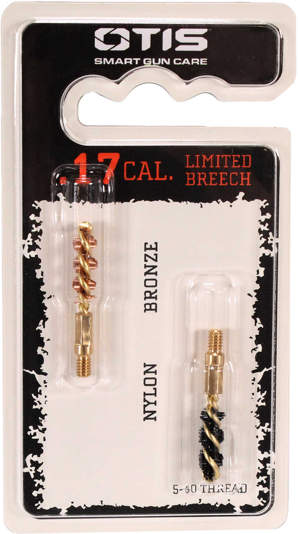 Otis FG317Nb Bore Brush Set 17 Cal 5-40 Thread 1" Long Bronze/Nylon 2 Per Pkg