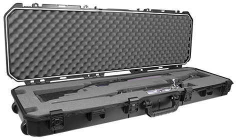 Plano All Weather 2 52" Long Gun Hard Case Lockable Latches Customizable Foam 52.8"X15.6"X 8.7" Black PLA11852