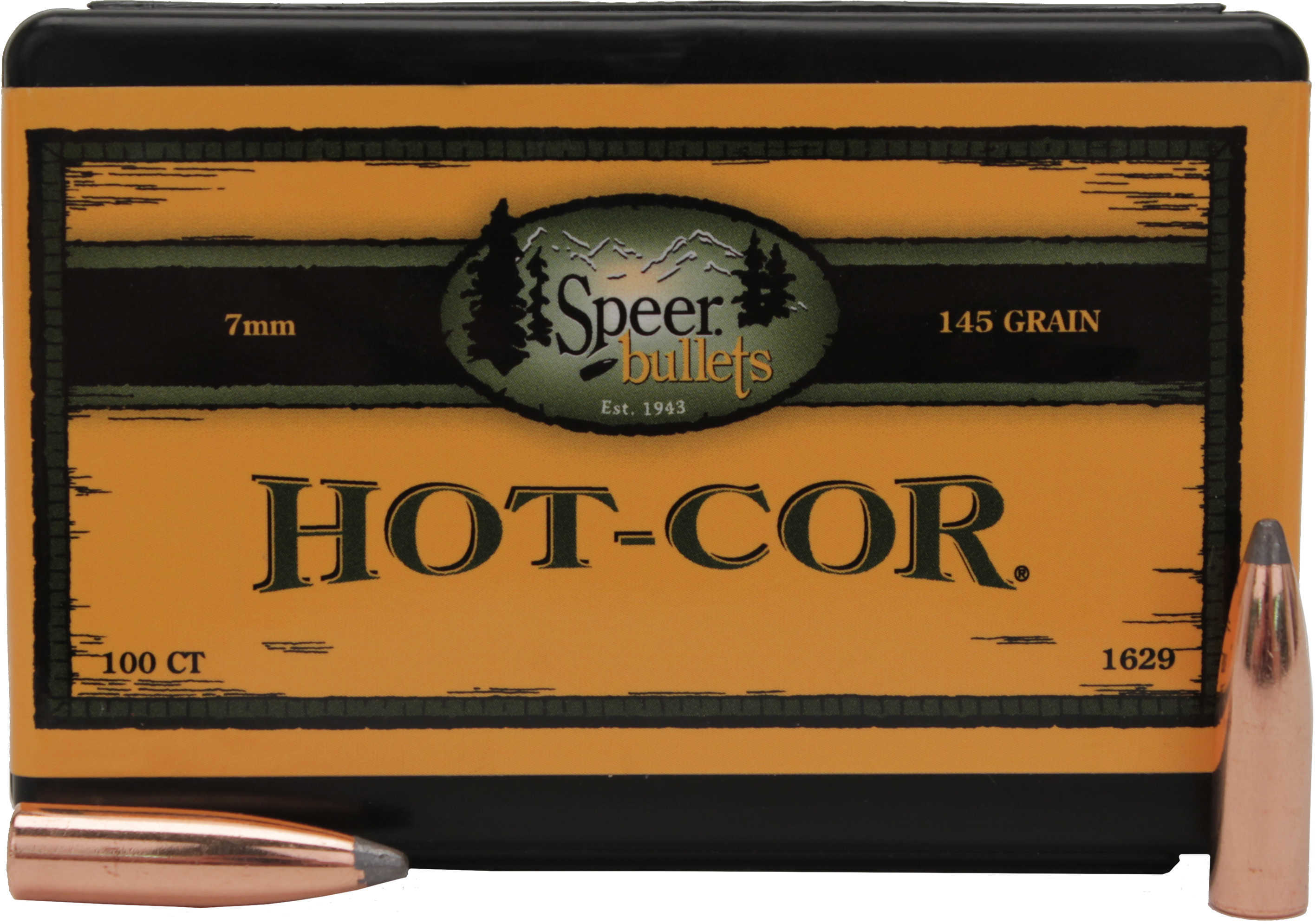 Speer 7mm .284 Diameter 145 Grain Hot Cor Spitzer Soft Point 100 Count