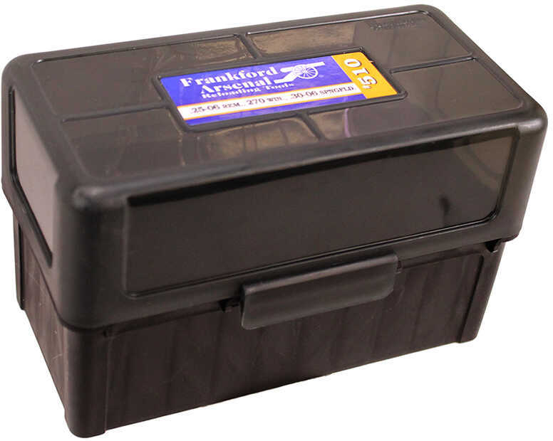 Battenfeld Hinge-Top Ammo Box 270 Win 280 Cal 2506 Black High Density Polymer 50Rd