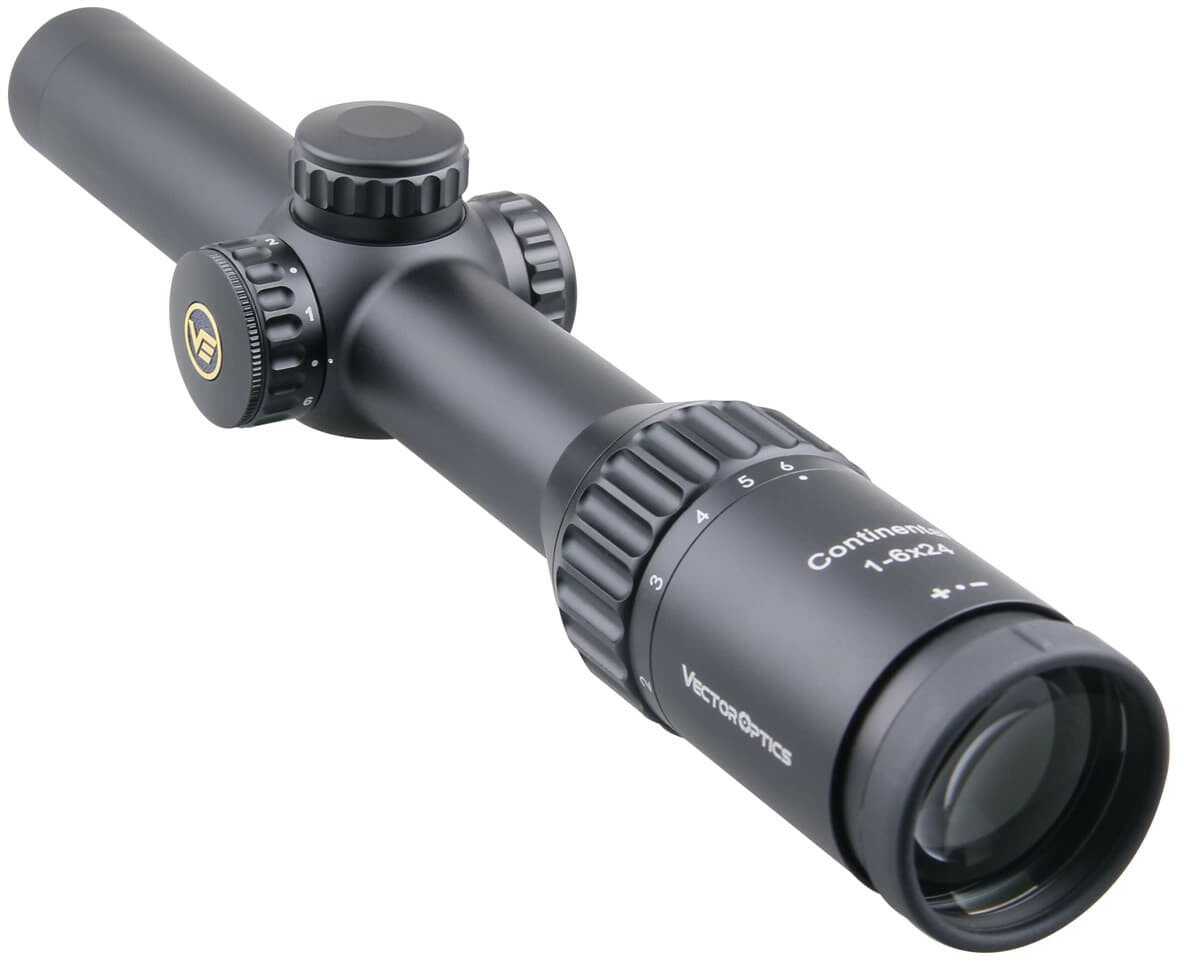 Vector Optics Continental 1-6x24IR 30mm Tube Illuminated Center Dot Reticle Scope