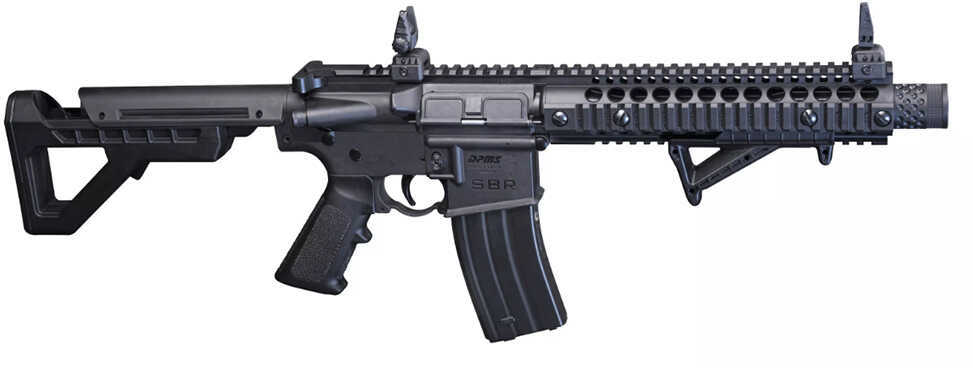 Crosman DPMS SBR Full Auto BB Rifle 430 Feet Per Second 6 Position Adjustable Butt Stock Blowback Action 30 Dropout Mag