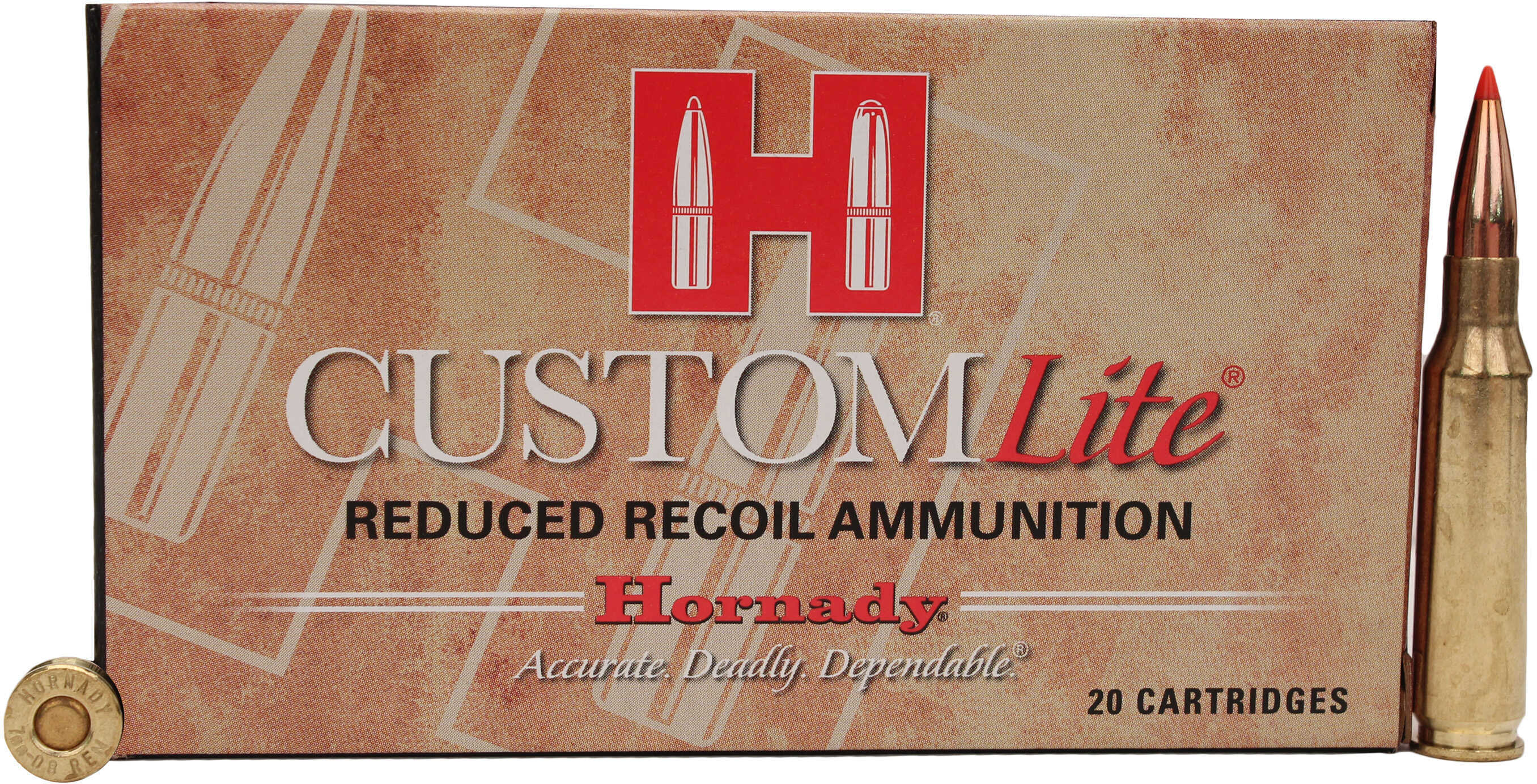 Hornady Custom Lite Rifle Ammunition 7mm-08 Rem 120 Gr SST 20/Box
