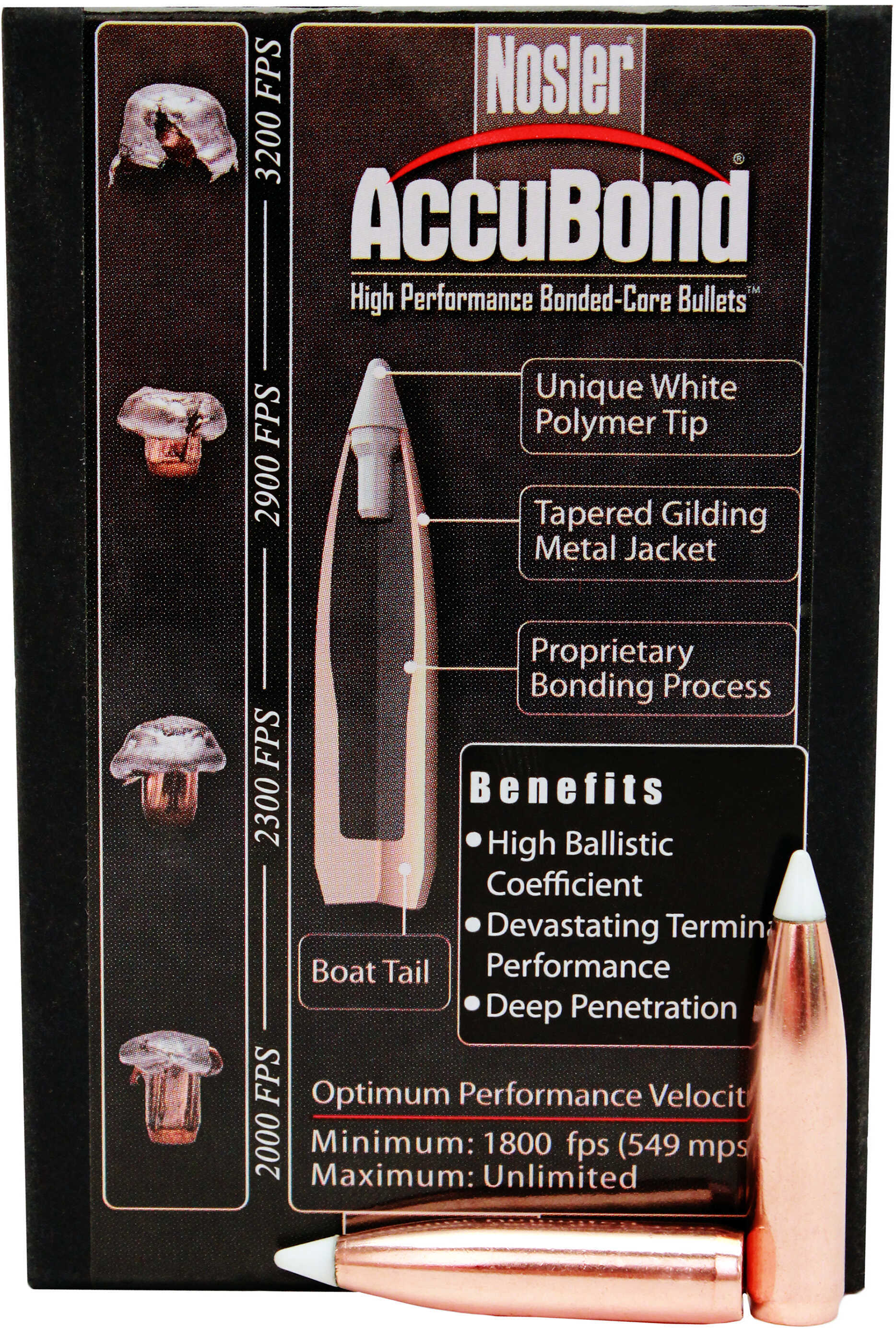 Nosler AccuBond Bullets .270 Cal. 140 gr. Spitzer Point 50 pk. Model: 54765