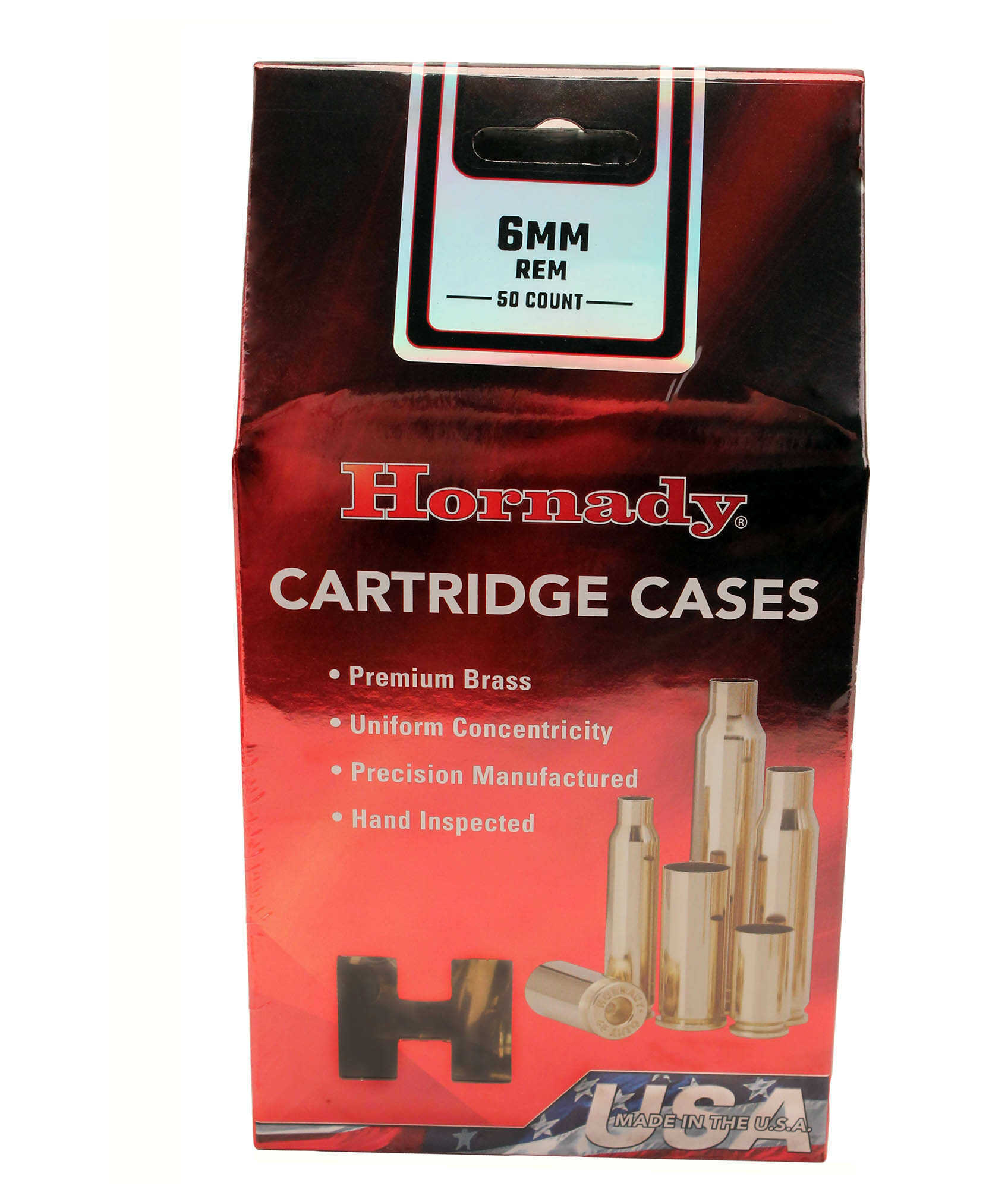 Hornady Unprimed Brass 6mm Remington (Per 50) Md: 8622