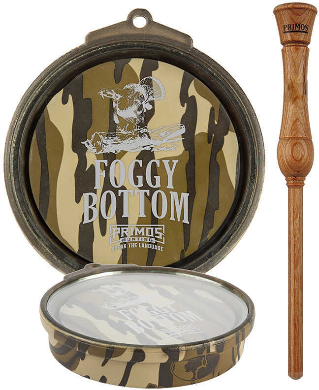 Primos PS2906 Foggy Bottom Wild Turkey Hand Glass Pot Call Mossy Oak BottomLand