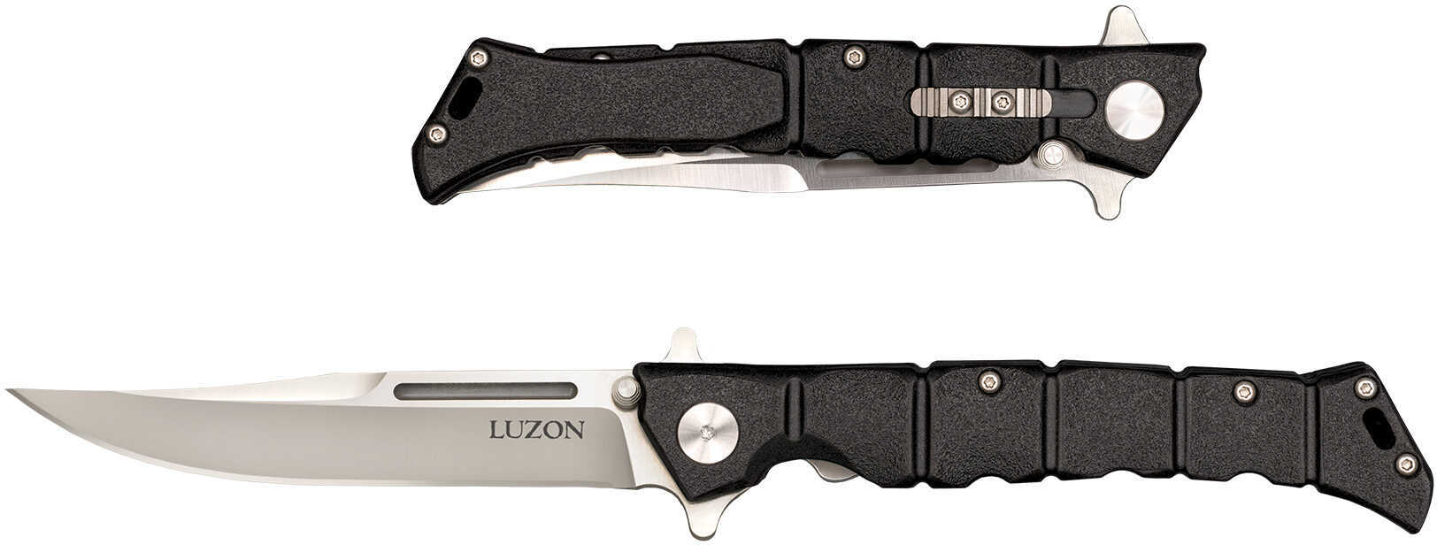 Cold Steel Cs-20NQL Luzon Medium 4" Folding Plain 8Cr13MoV Stainless Blade GFN Black Handle