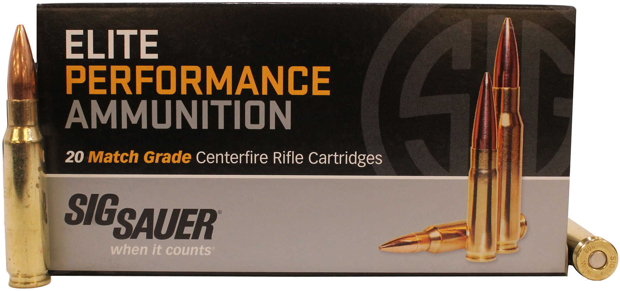 308 Win 168 Grain Open Tip Match 20 Rounds Sig Sauer Ammunition 308 Winchester