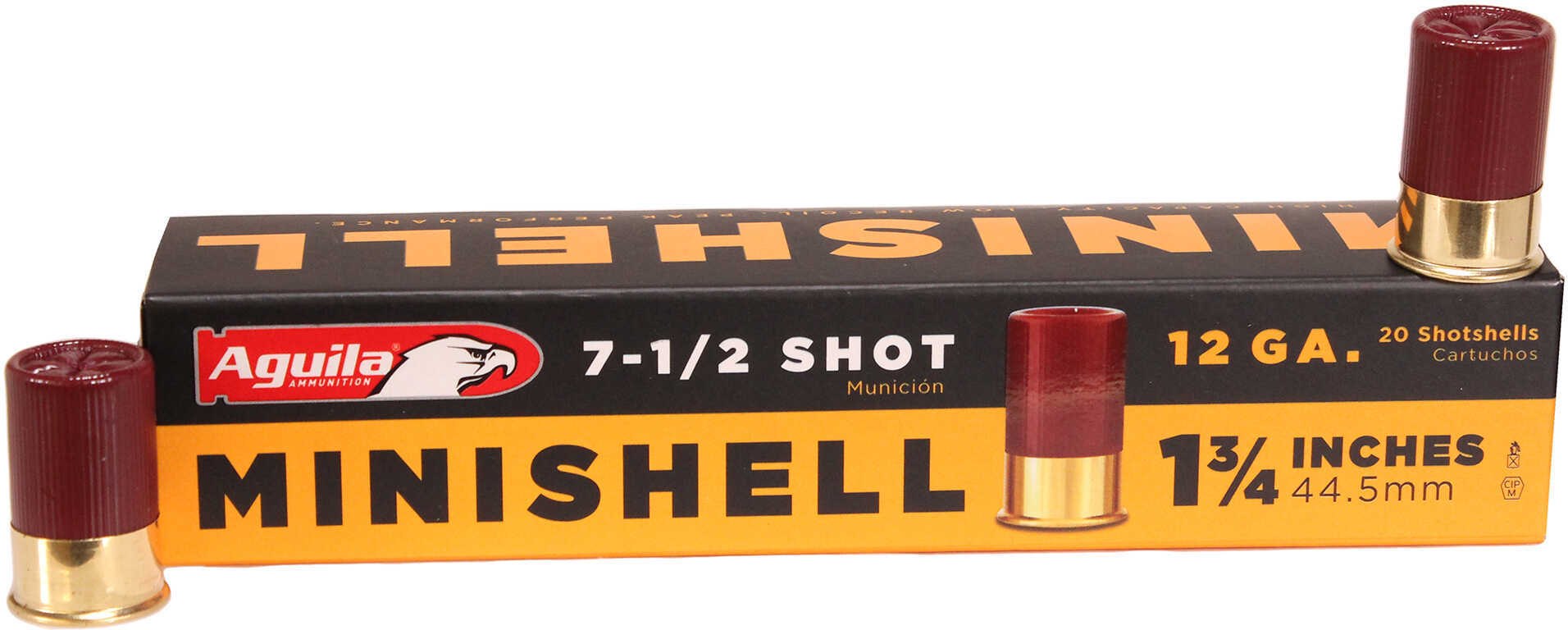 Aguila Minishell Shotshell 12 Ga 1-3/4" 5/8Oz 1200 Fps #7.5 20/ct