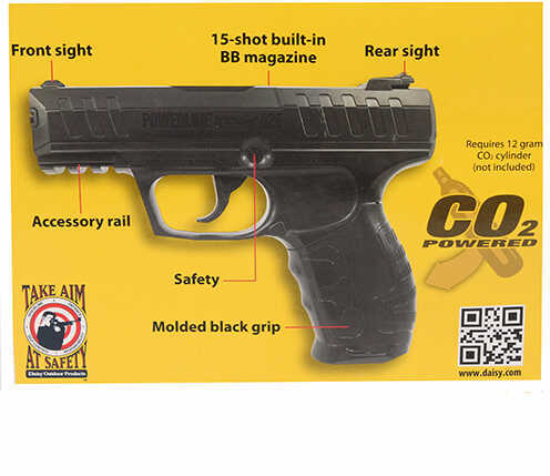 Daisy 426 CO2 Pistol BB 430 Feet Per Second 6.758" Barrel Black Color 15Rd Capacity 980426-442