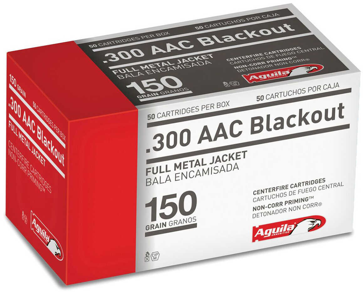 Aguila Rifle Ammunition .300 AAC Blackout 150 Gr FMJ 1900 Fps 50/ct