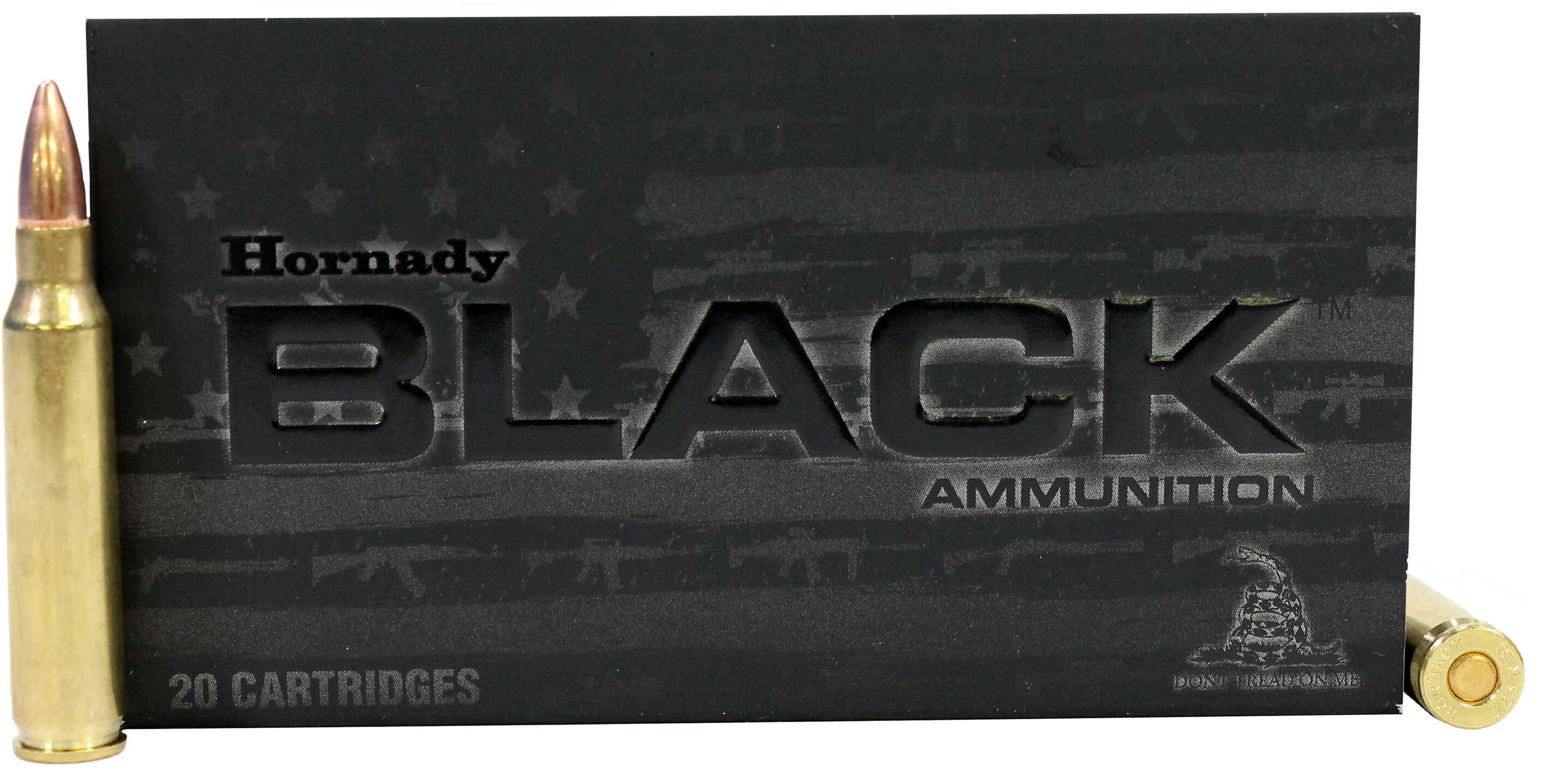 Hornady Black Rifle Ammunition .223 Rem 62 Gr FMJ 3100 Fps 20/ct