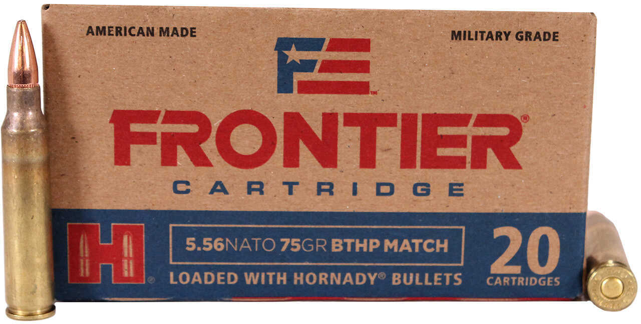 5.56mm Nato 75 Grain Hollow Point 20 Rounds Hornady Ammunition