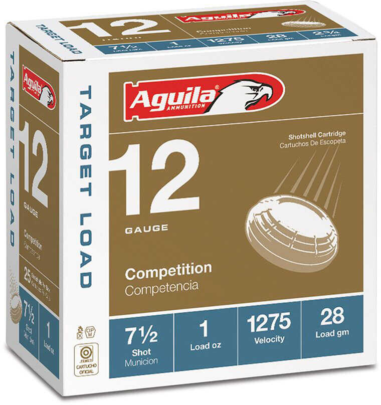 Aguila Target Shotshells 12 Ga 2-3/4" 1Oz 1275 Fps #7.5 25/ct