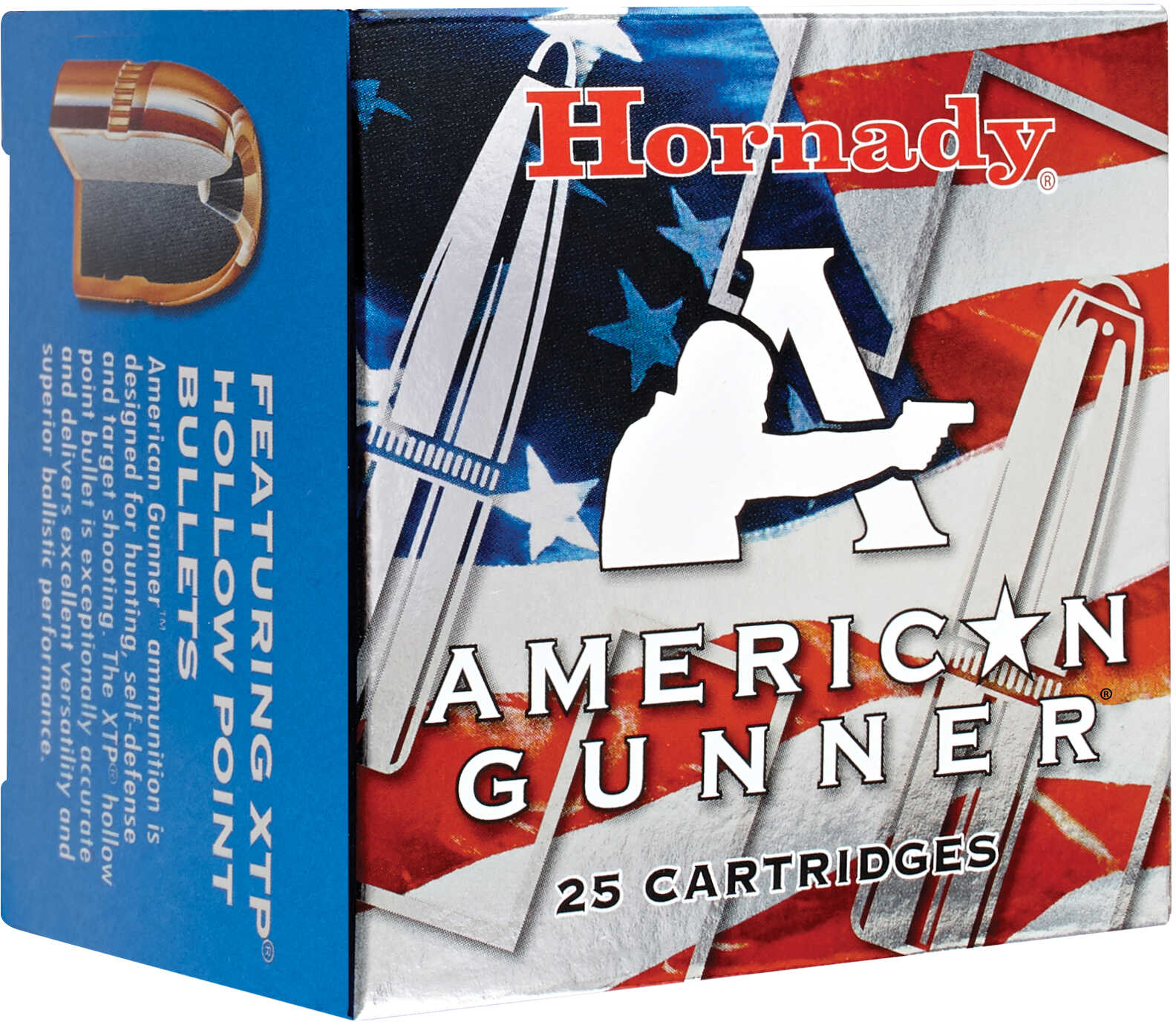 Hornady American Gunner Handgun Ammunition 9mm (+P) Luger 124 Gr XTP 1200 Fps 25/Box