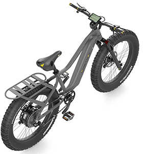 QuietKat Ranger Bike Charcoal Small Under 5'6"/Shimano 7-speed/1000 Watt Hub-Drive Motor