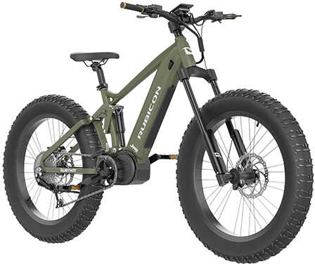 QuietKat Rubicon Bike Military Green Small Under 5'6" SRAM 9-Speed Ultra 1000W Mid-Drive Motor