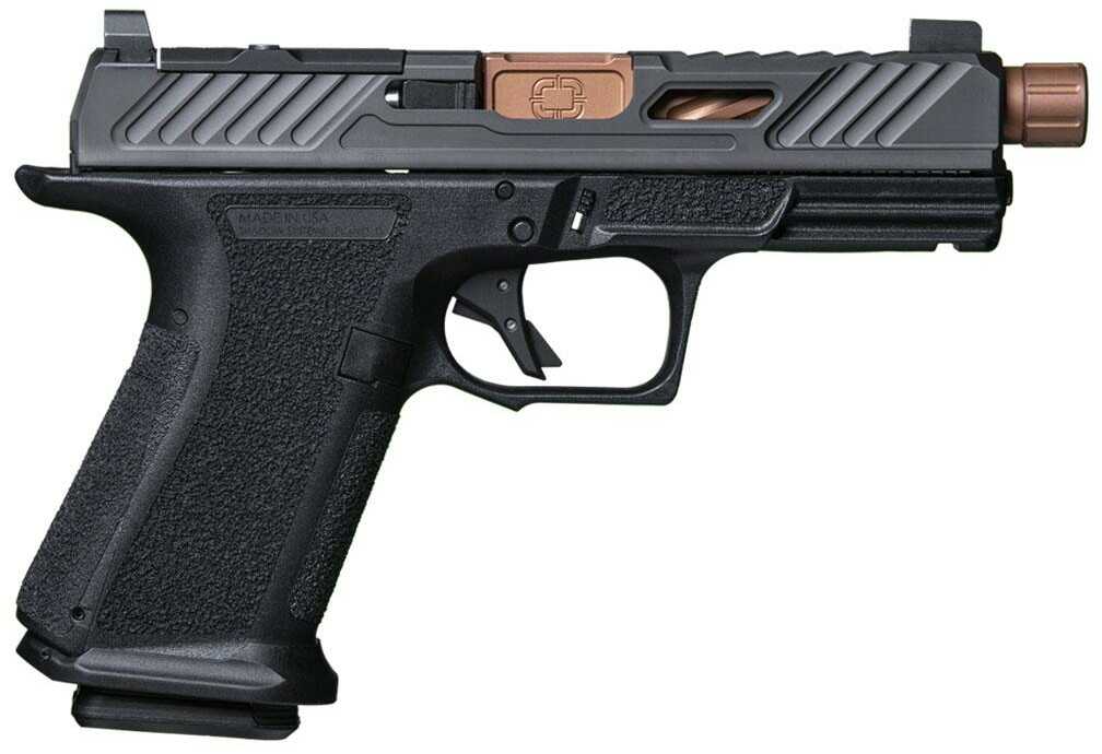 Shadow Systems MR920 Elite Slide Optic Pistol 9mm 4 in. Black Frame Threaded Barrel Bronze 15 rd Model: SS-1009