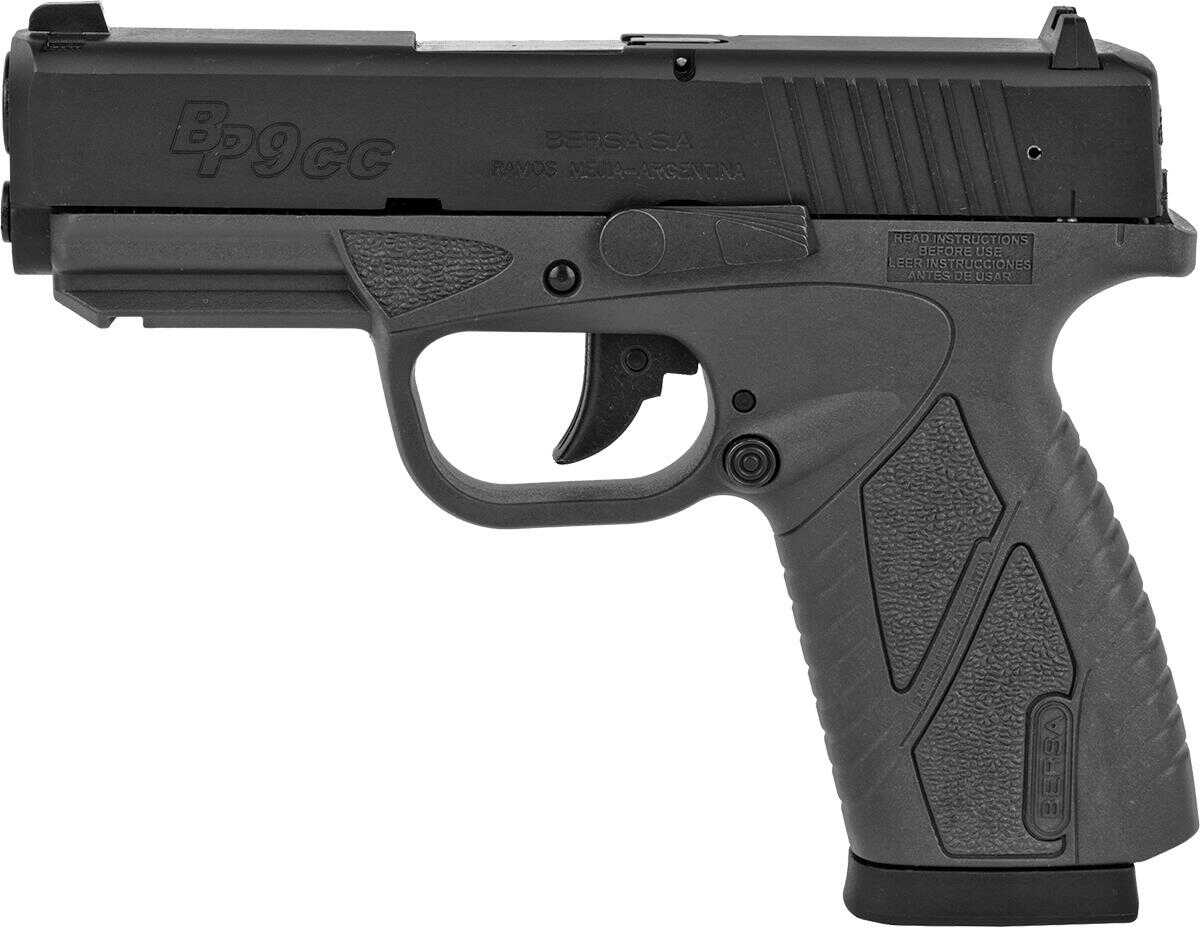 Bersa BPCC Compact Pistol 9 mm. Matte/Urban Gray 8+1 rd. Model: BP9GRCC