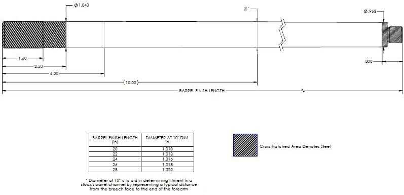 6.5 Creedmoor 1-8 Twst 24'' Carbon Fiber Straight Taper Bbl