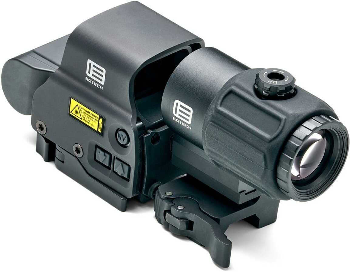 Eotech HHSVI W/G43 Magnifier Night Vision Riflescope Black Anodized 3X 68 MOA Ring/2 Red Dots Reticle Features Swi
