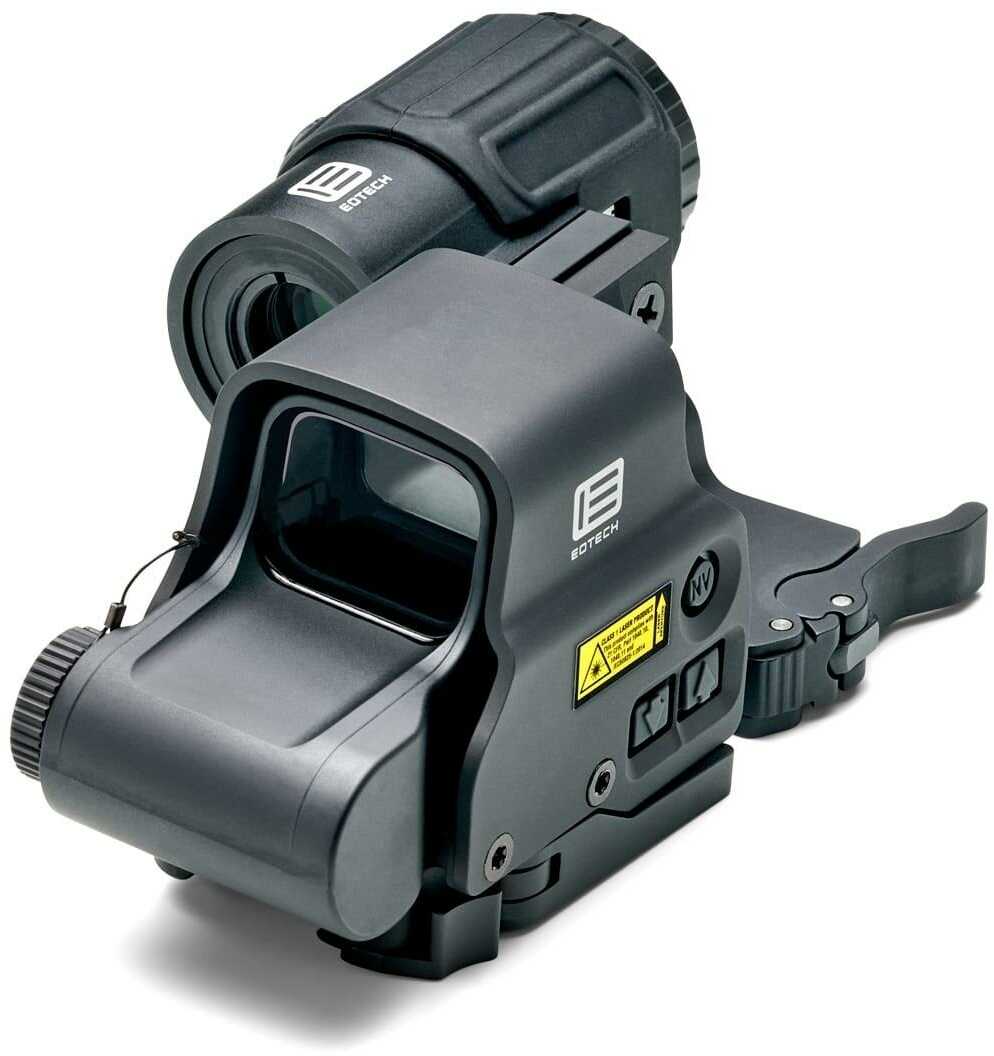 Eotech HHSVI W/G43 Magnifier Night Vision Riflescope Black Anodized 3X 68 MOA Ring/2 Red Dots Reticle Features Swi