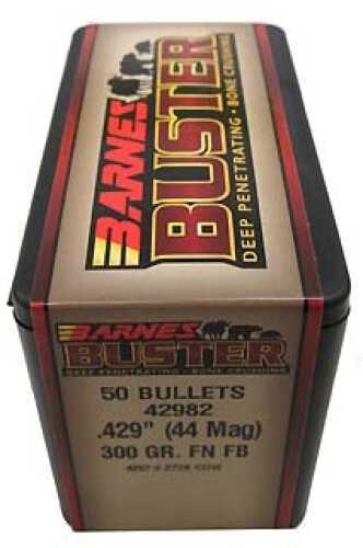 Barnes 44 Rem Mag .429 Diameter 300 Grain Buster Flat Nose Base 50 Count