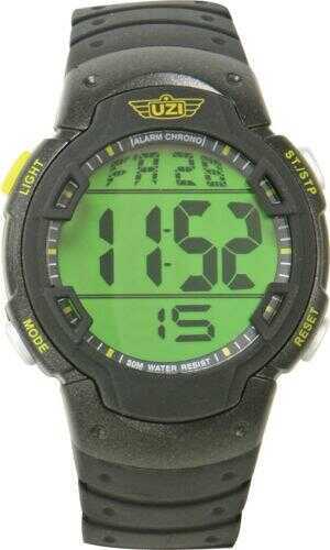 Uzi Guardian Watch W/Blck Rubber Strap And Oversized Display