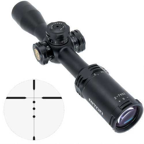 RITON Optics 52356 Rt-S Mod 3 Gen 2 2-7X 32mm Obj 50-15 ft @ 100 yds FOV 1" Tube Black Matte Finish BDC 22 Long Range