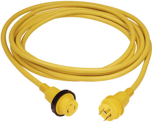 Marinco 30A 25' Molded Cordset - 125V - Yellow