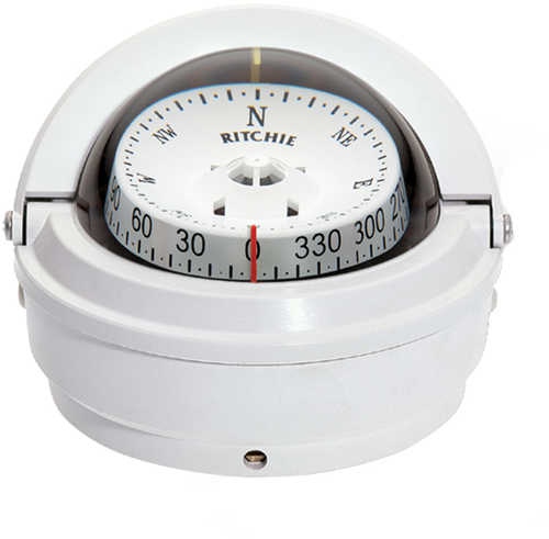 Ritchie S-87W Voyager Compass - Surface Mount - White