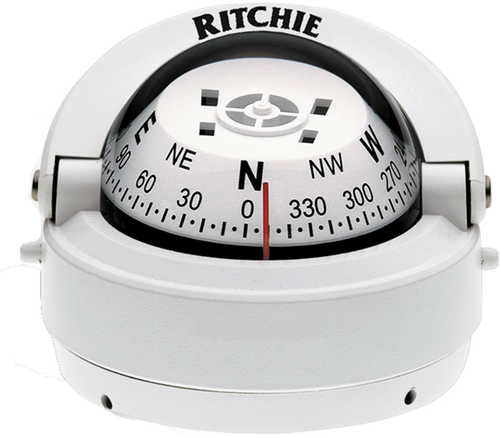 Ritchie S-53W Explorer Compass - Surface Mount - White