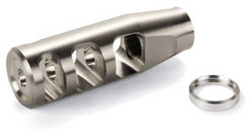 JP Enterprises 3-Port Compensator 1/2-28 TPI .750 OD .281 Exit Polished Titanium Silver