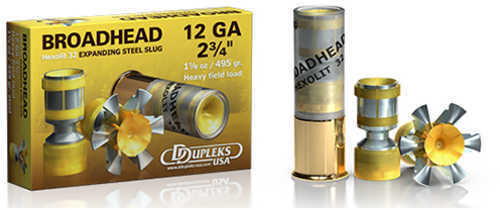 12 Gauge 2-3/4" Slug oz 5 Rounds Ddupleks USA Shotgun Ammunition