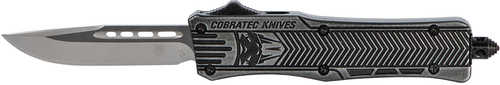 Cobra TEC Knives LLC SSWCTK1SDNS CTK-1 Small 2.75" 440C Stainless Steel Black Drop Point Stonewashed Zinc-Aluminum Allo