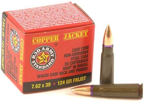 7.62X39mm 122 Grain jmj 20 Rounds Century Arms Ammunition