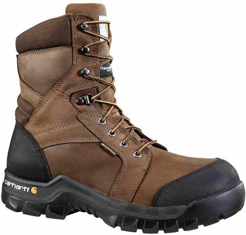 Carhartt Footwear Mens Rugged Flex 8" Insulated Composite Toe Work Boot Dark Brown Size 11.5m