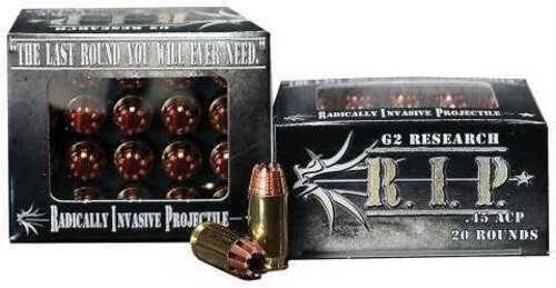 45 ACP 158 Grain Hollow Point 20 Rounds G2 Research Ammunition